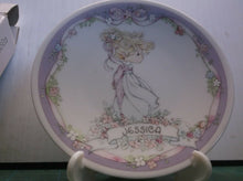 ENESCO 1991 Precious Moments Personalized Plate With Name & Stand (Jessica)