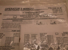 Ingersoll-Rand PD10X-X PE10X-X Diaphragm Pump General Info & Ops Manual JJ1
