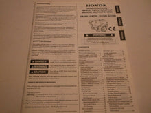 Honda Engines GX240/270/340/390 Owners Manual (English French Spanish) JJ1