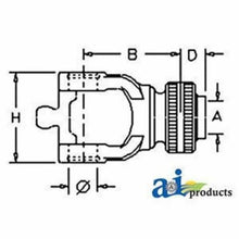 141028359 Tractor Yoke Slide Collar Fits Comer V Series: Type 80 CV