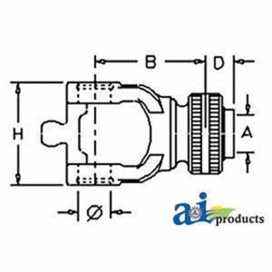 141028359 Tractor Yoke Slide Collar Fits Comer V Series: Type 80 CV