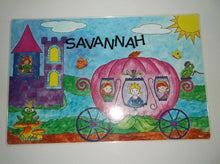 Personalized Princess Name Placemats with Dry Erase Games On Back - "Savannah"