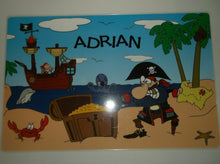 Personalized Boys Name Placements with Dry Erase Games On Back - "Adrian"