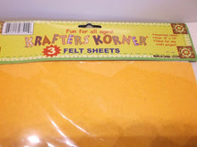 731015075119 (6) Krafter's Korner 3 Pack Felt Sheets - Yellow, Blue, White