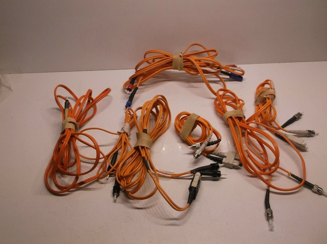 (7) 3M SC ST LC Fiber Optic 62.5/125 Patch Cables