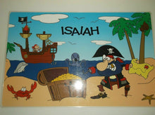 Personalized Boys Name Placements with Dry Erase Games On Back - "Isaiah"