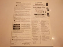 Honda Engines GX120 - GX160 - GX200 Owners Manual (English, French, Spanish) JJ1