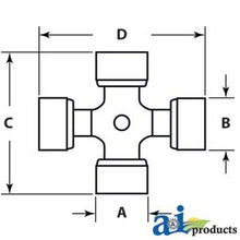 BP41201 Cross & Bearing Kit Fits Bush Hog 64727BH (H2)