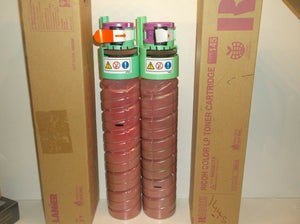 (1) Ricoh & (1) Lanier Magenta Type 145 Toner Cartridge - 1/3 Full & 2/3 Full