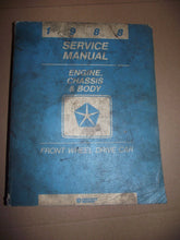 1988 Chrysler Front Wheel Drive Car Engine, Chassis & Body Service Manual