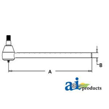 70254662 Male Tie Rod Fits Allis-Chalmers Tractor: D14 (If Cut To Proper Length)