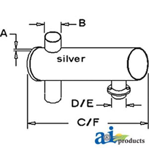 79015990 Muffler Fits Allis-Chalmers