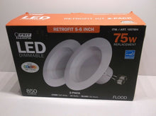D17801471632 Feit Electric Retrofit 5-6" LED Dimmable Lighting 2 Pack 850LM 75W
