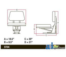 86605775 Seat Tractor Blue Fits Ford