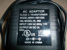 AC Adaptor Class 2 Transformer Model MW41-0601000