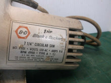 Vintage Black & Decker 7301 7 1/4" Circular Saw Carpentry Woodworking Saw