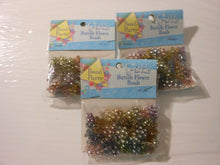 (3) Packs Of Bead Party Sparkle Button Flower Beads