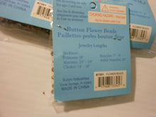 (3) Packs Of Bead Party Sparkle Button Flower Beads