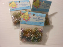 (3) Packs Of Bead Party Sparkle Button Flower Beads