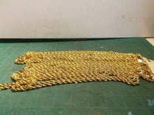 12 Gold Tone Costume Rope Necklaces Assorted Sizes 8"- 22"