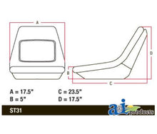 AM107759 Seat Fits John Deere