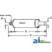 AM30280 Muffler Fits John Deere