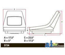 AM879503 Seat Yellow Fits John Deere
