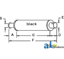 AR38383 Muffler Fits John Deere