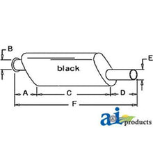 AR86595 Muffler Fits John Deere