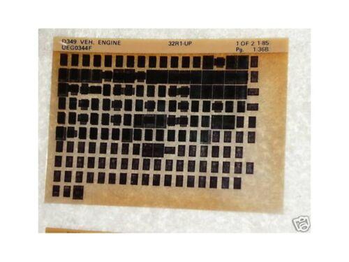 Caterpillar Parts Manual D349 Engine Microfiche