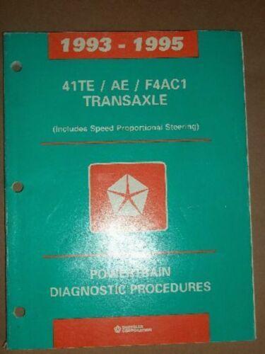 1993-95 Chrysler 41TE/AE/F4AC1 transaxle Powertrain Service Manual