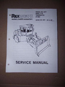 Rex Works Manual No. 487T Trashmaster Model 3-35 Service Manual