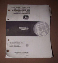 Technical Manual Test Section for John Deere 444H 544H Loader & TC44H TC54H