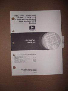 Technical Manual Test Section for John Deere 444H 544H Loader & TC44H TC54H