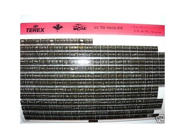 Terex Parts Manual 63TD Haul Truck Microfiche
