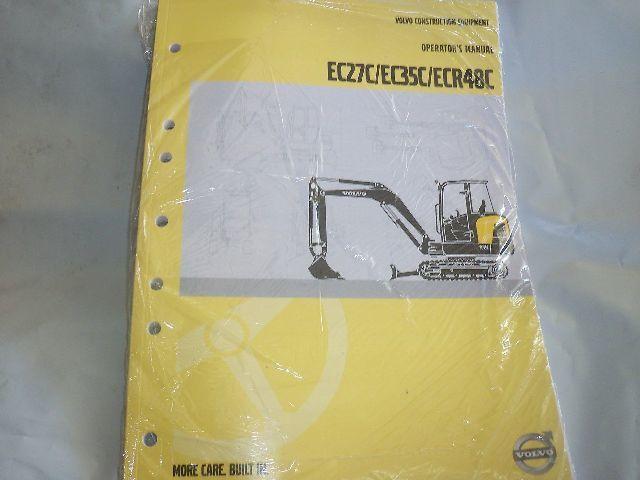 Volvo  Excavator Operator's Manual For EC27C/EC35C/ECR48C