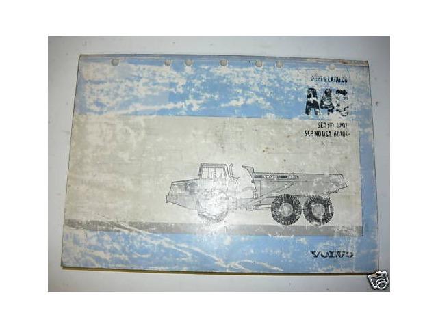 Volvo CE A40 Articulated Hauler Parts Manual