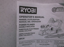 Ryobi Power Tool HPL52 Hand Planer Manual Only