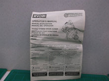 Ryobi P4002 18V Cordless Hybrid Drain Auger Manual Only