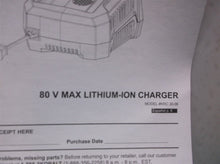 Kobalt KRC 30-06 80V MAX Lithium-Ion Charger Manual Only