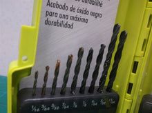 Ryobi 14 PCS Black Oxide Drill Bit Set 1/16" 5/64 3/32 7/64 1/8 9/64 5/32 11/64