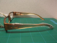 3 JM New York reading glasses +3.00 emerald green, brown & champagne plaid dg2