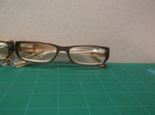 3 JM New York reading glasses +3.00 emerald green, brown & champagne plaid dg2