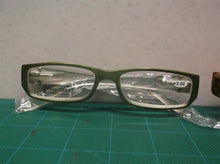 3 JM New York reading glasses +3.00 emerald green, brown & champagne plaid dg2