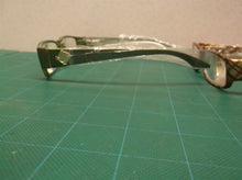 3 JM New York reading glasses +3.00 emerald green, brown & champagne plaid dg2