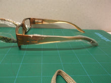 3 JM New York reading glasses +3.00 emerald green, brown & champagne plaid dg2