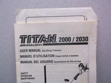 McCulloch Titan 2000 / 2030 Gas Trimmer manual only