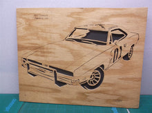 1969 Charger General Lee 11x14 cnc wood art MR1