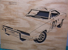 1969 Charger General Lee 11x14 cnc wood art MR1