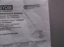 Ryobi straight shaft trimmer attachment ry15527 ry15527vnm manual Only